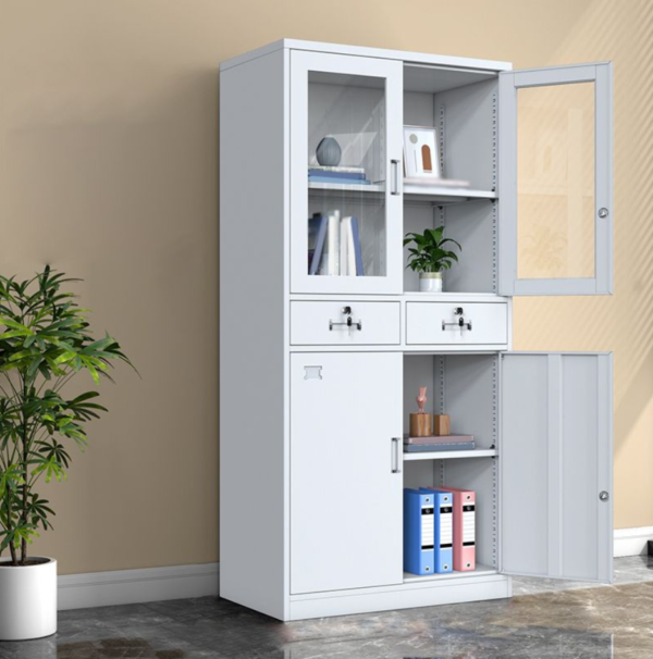 Half-glass Metallic Filling Cabinet