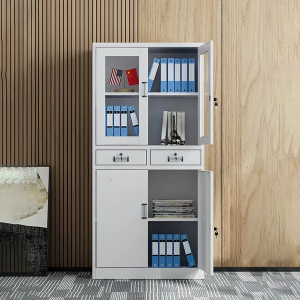Half-glass Metallic Filling Cabinet