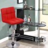 Faux Leather Height Adjustable Barstool