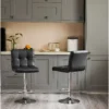 EDX-Bar-Stools-set-of-2-Modern-Adjustable-Armless-Swivel-Counter-Stools-with-PU-leather-Black_49759c28-e6ee-4308-b81a-1ae072d8d7d6.49fc4f72b5a8291f252c0cc4d3b5d513 Black Modern Leather Bar Stool