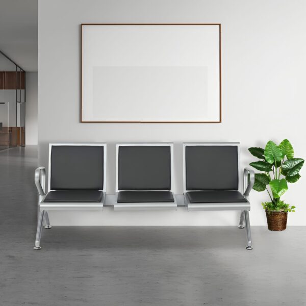 WhatsApp Image 2024-11-15 at 3.24.22 PM (1) 3-Link Leather Padded Waiting Bench
