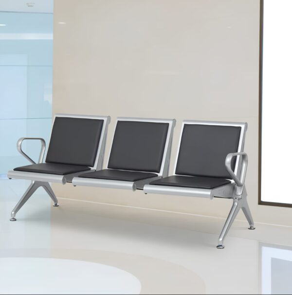 WhatsApp Image 2024-11-15 at 3.24.22 PM (2) 3-Link Leather Padded Waiting Bench