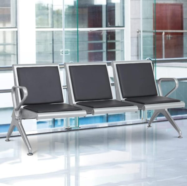WhatsApp Image 2024-11-15 at 3.24.22 PM 3-Link Leather Padded Waiting Bench