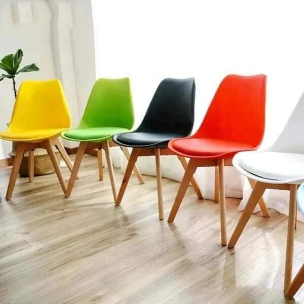 Leather Padded Eames Dining Chair
