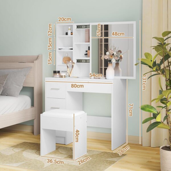 Elegant White Vanity Table