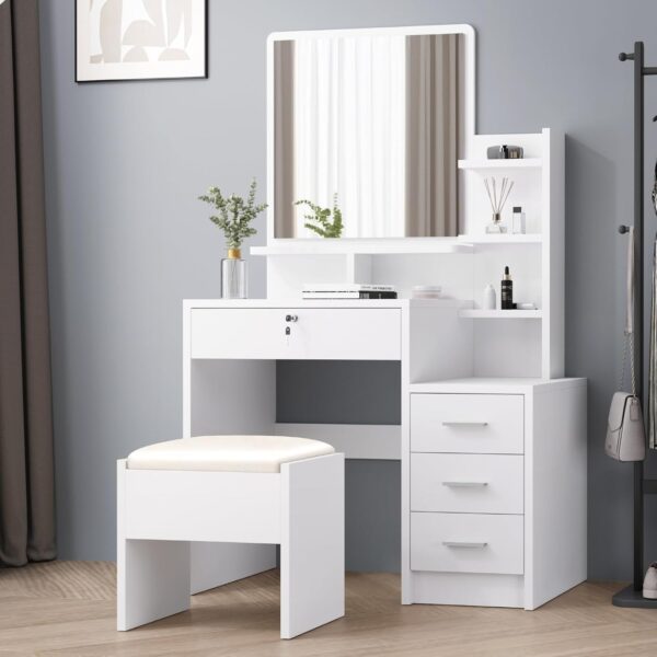 Elegant White Vanity Table