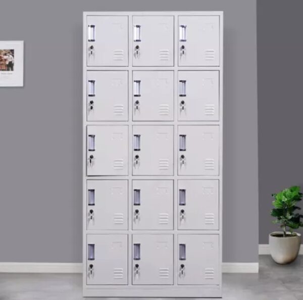 15 Locker Steel Office Cabinet