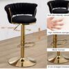 Luxury Velvet Swivel Bar Stool