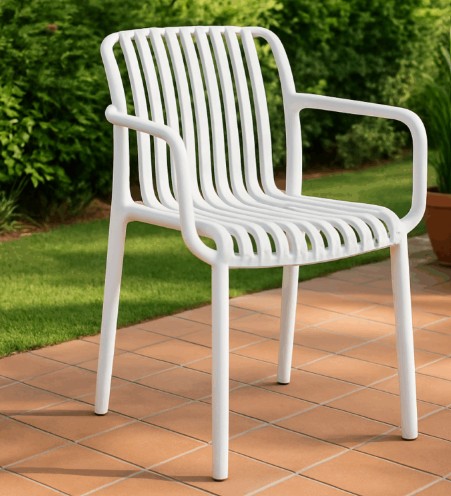 Modern 4-Seater Outdoor Patio Dining Set (Stackable Chairs)